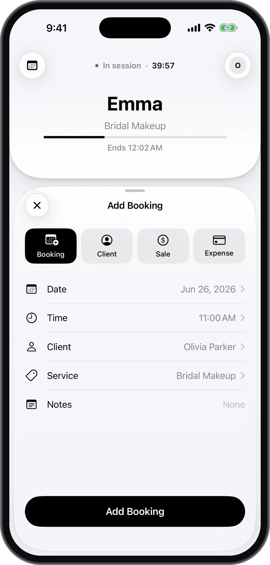 Booked in seconds.
